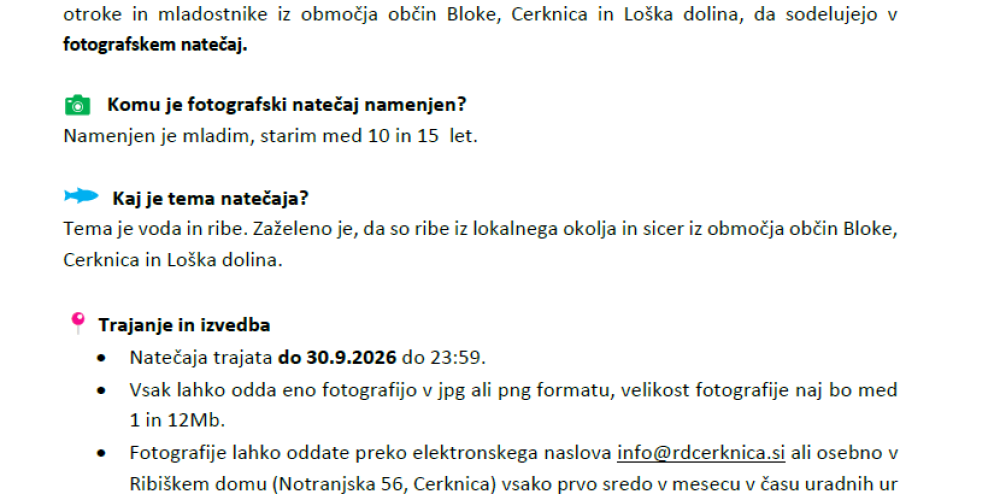 Vabilo na fotografski natečaj